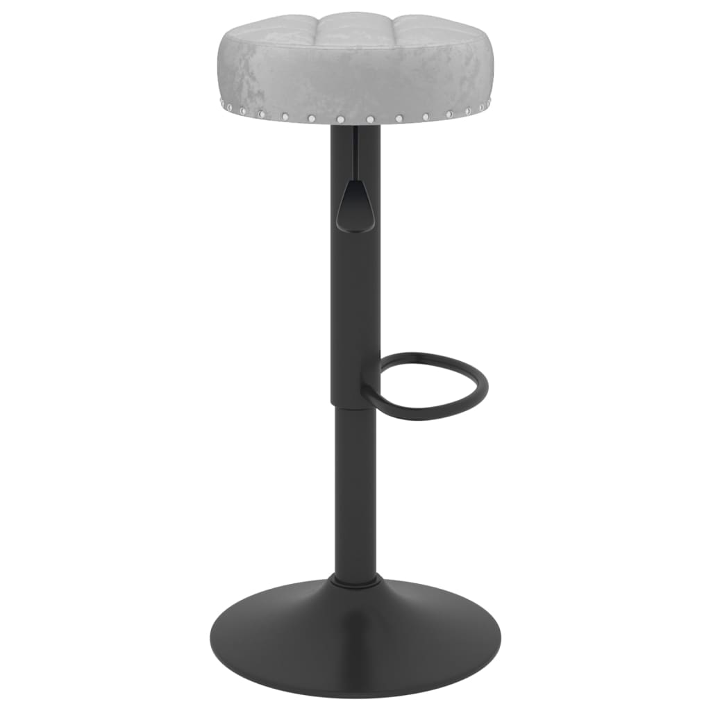 Tabourets de bar lot de 2 gris velours - XIOS