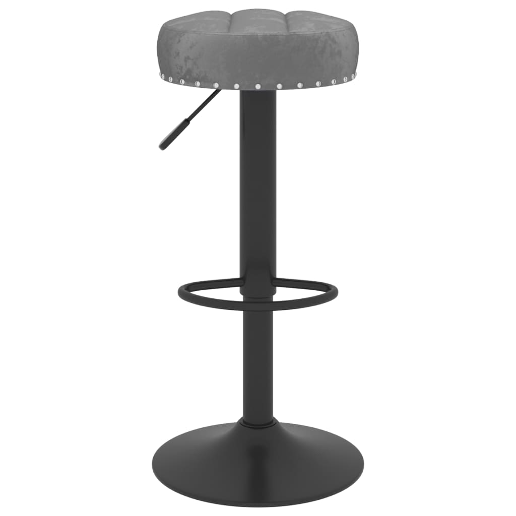 Tabourets de bar lot de 2 gris foncé velours - XIOS