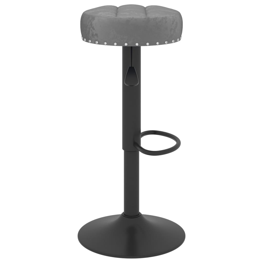Tabourets de bar lot de 2 gris foncé velours - XIOS