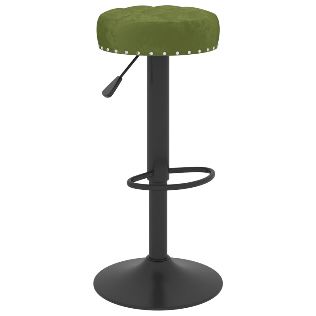 Tabourets de bar lot de 2 vert clair velours - XIOS