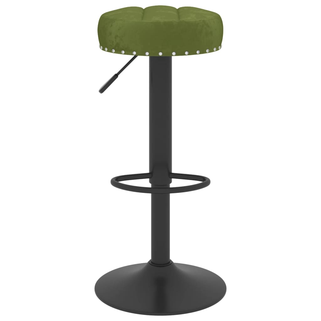 Tabourets de bar lot de 2 vert clair velours - XIOS