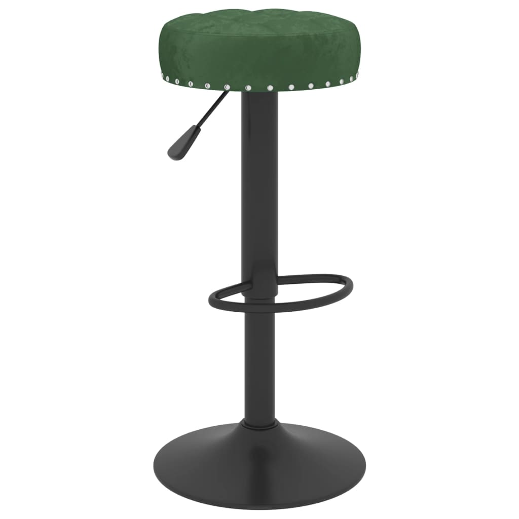 Tabourets de bar lot de 2 vert foncé velours - XIOS