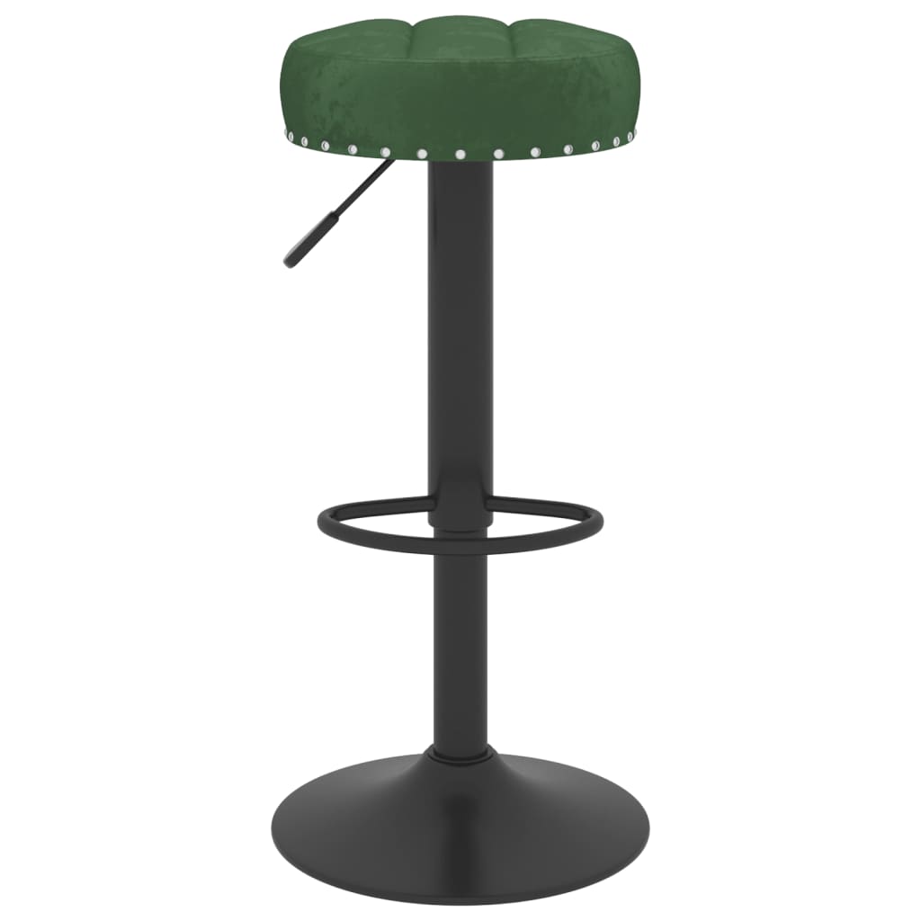 Tabourets de bar lot de 2 vert foncé velours - XIOS