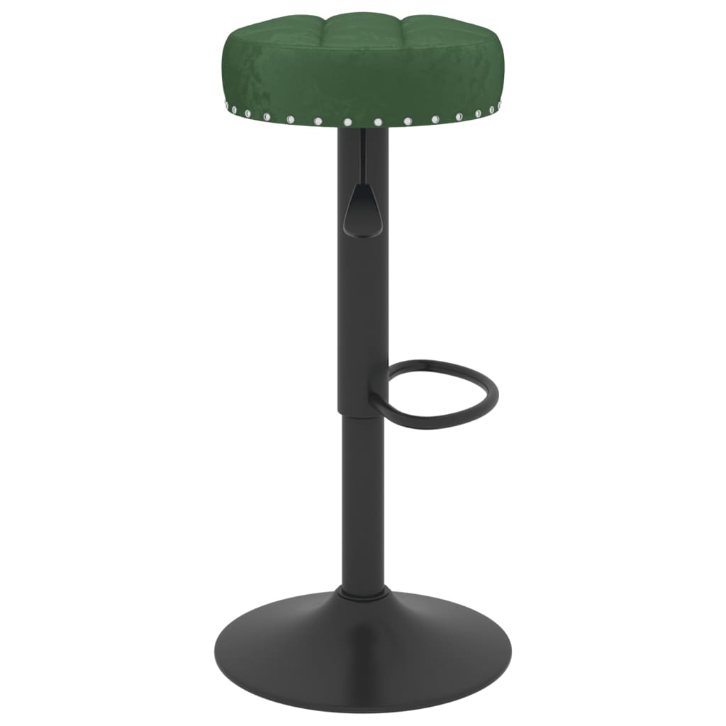 Tabourets de bar lot de 2 vert foncé velours - XIOS