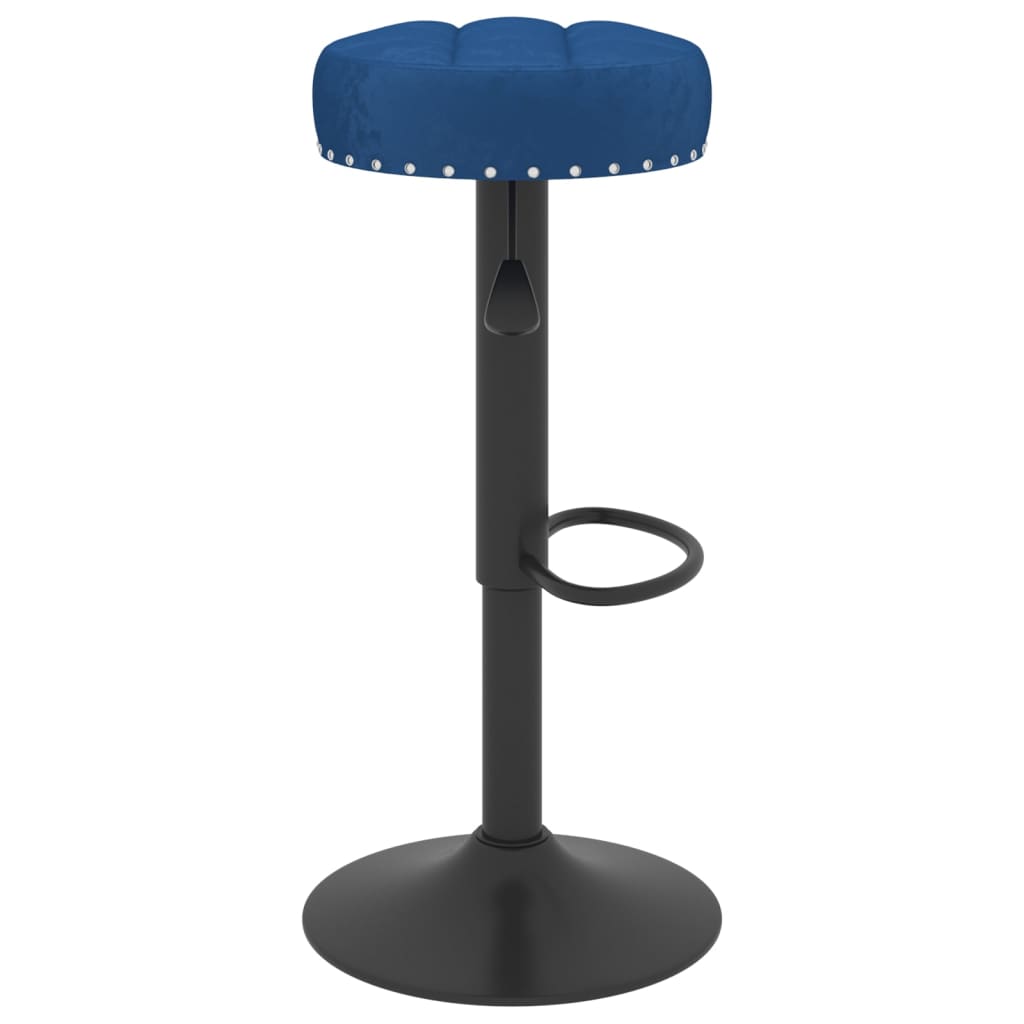 Tabourets de bar lot de 2 bleu velours - XIOS