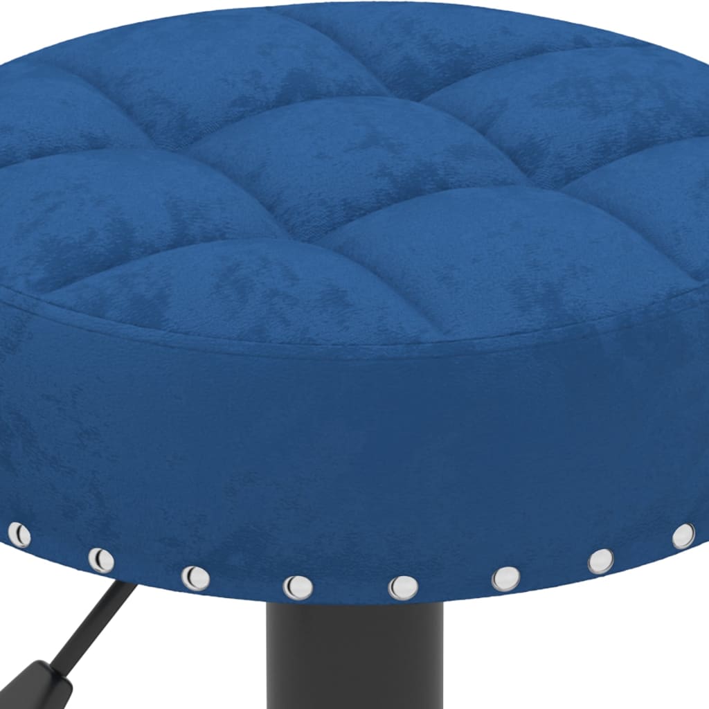 Tabourets de bar lot de 2 bleu velours - XIOS
