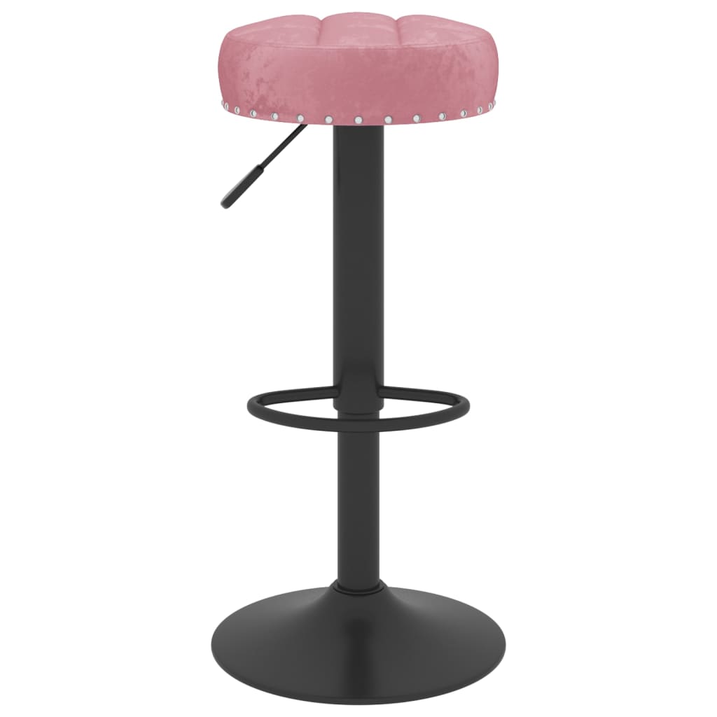 Tabourets de bar lot de 2 rose velours - XIOS