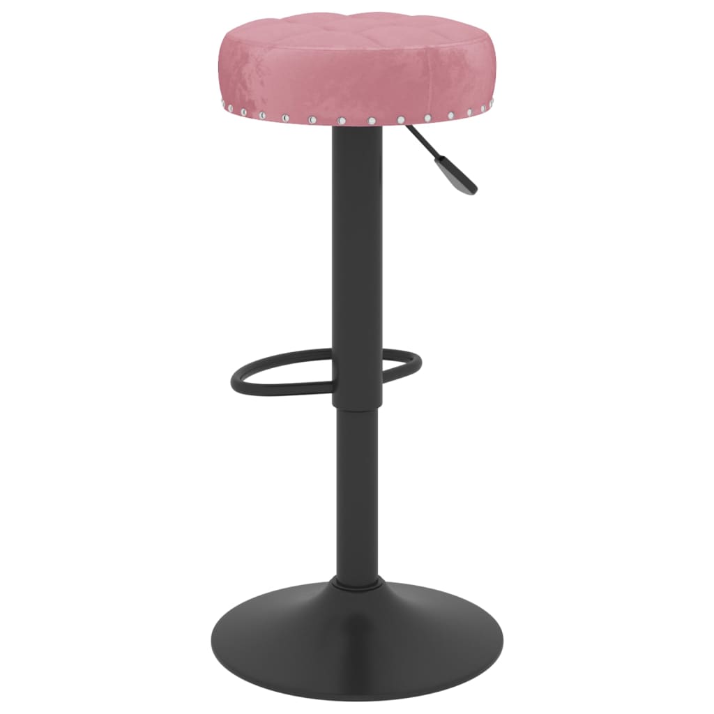 Tabourets de bar lot de 2 rose velours - XIOS