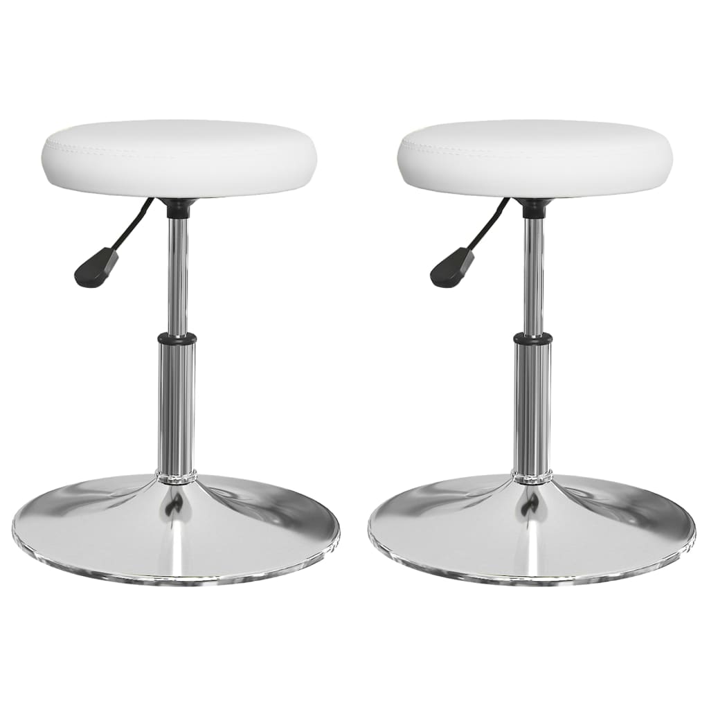 Chaises à manger lot de 2 blanc similicuir - XIOS