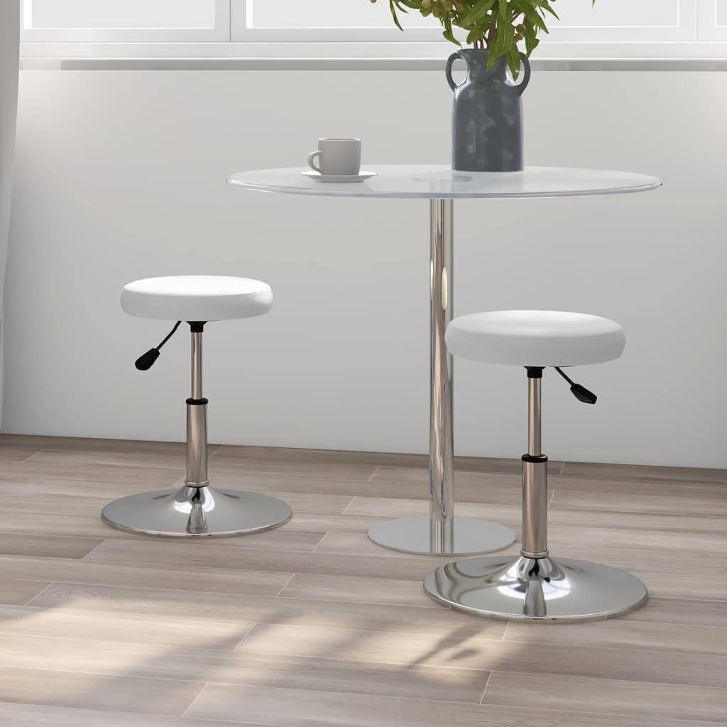 Chaises à manger lot de 2 blanc similicuir - XIOS