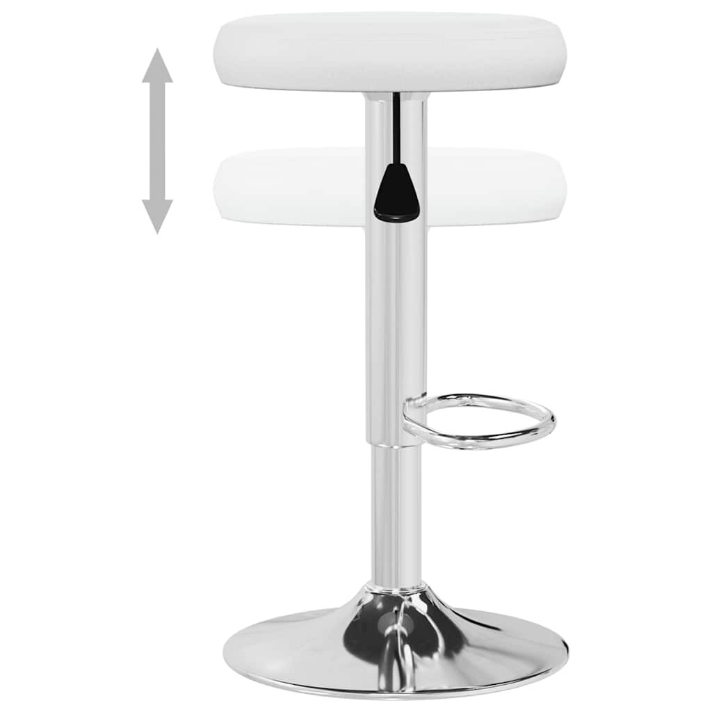 Tabourets de bar lot de 2 Blanc Similicuir - XIOS