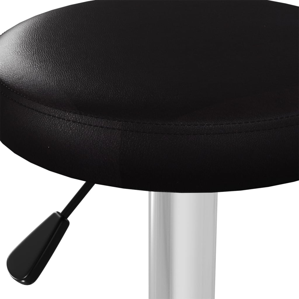 Tabourets de bar lot de 2 noir similicuir - XIOS