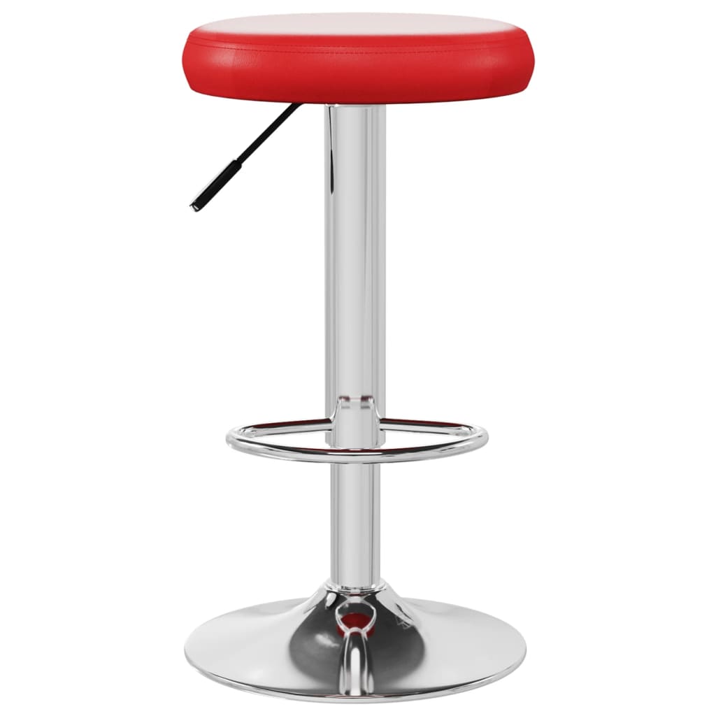Tabourets de bar lot de 2 rouge similicuir - XIOS