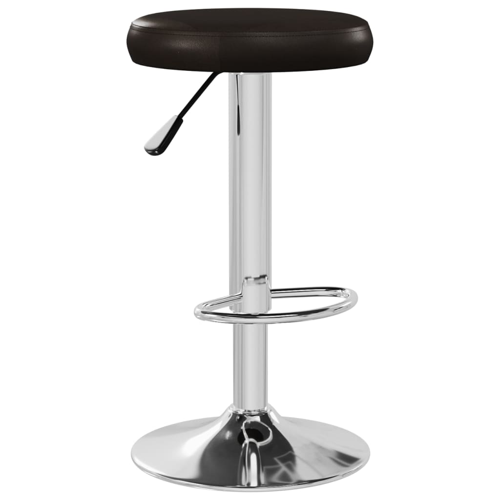 Tabourets de bar lot de 2 marron similicuir - XIOS