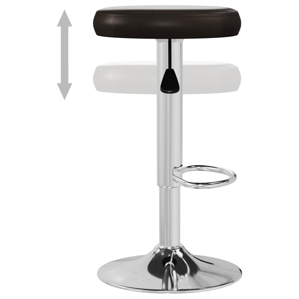 Tabourets de bar lot de 2 marron similicuir - XIOS