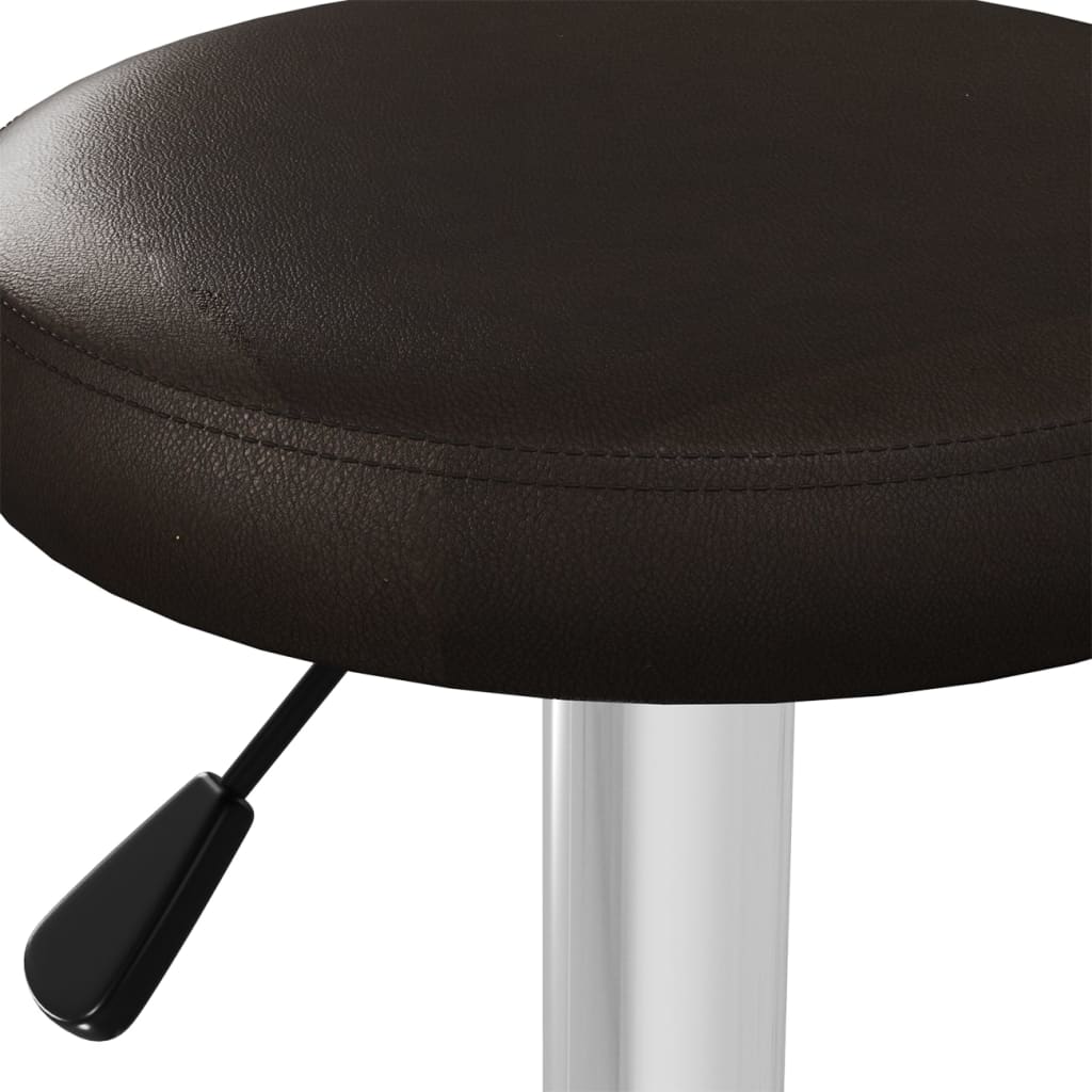 Tabourets de bar lot de 2 marron similicuir - XIOS