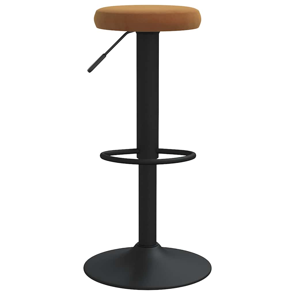Tabourets de bar lot de 2 marron velours - XIOS