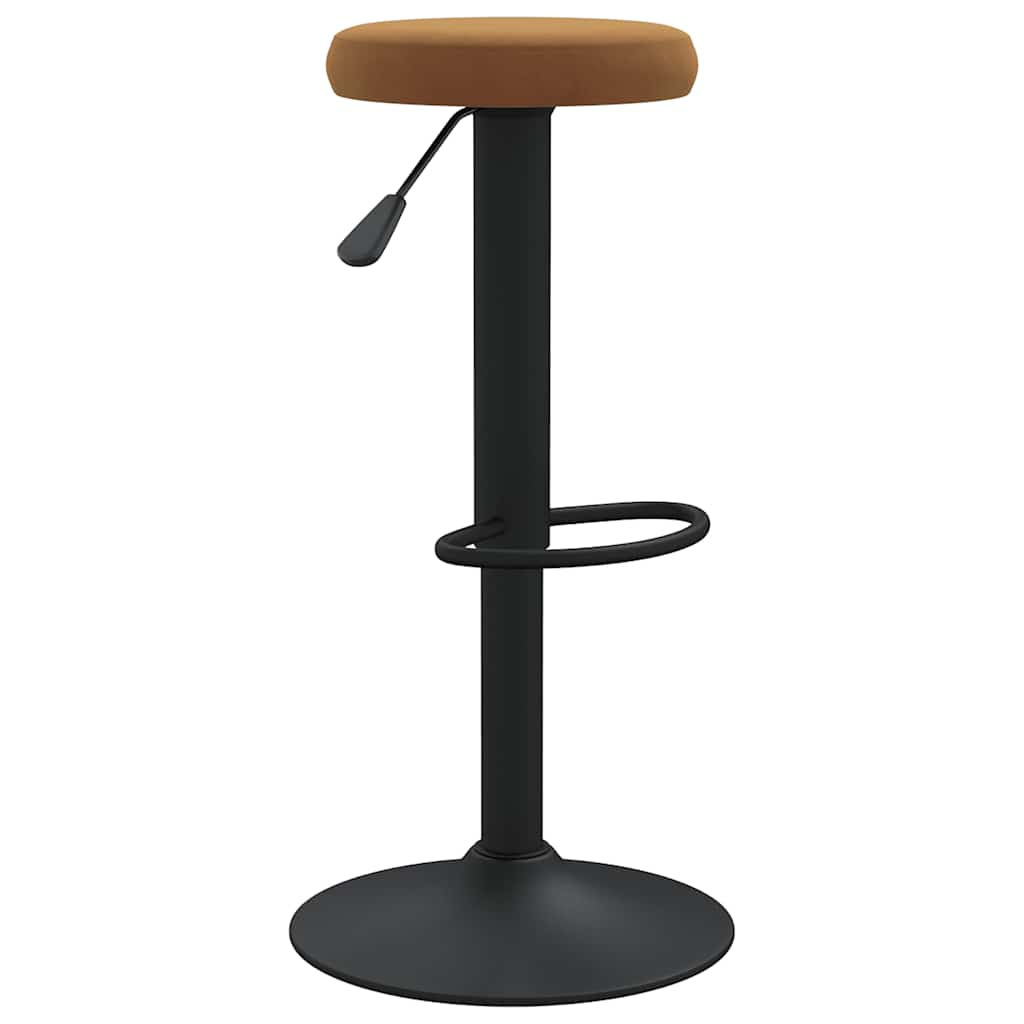Tabourets de bar lot de 2 marron velours - XIOS