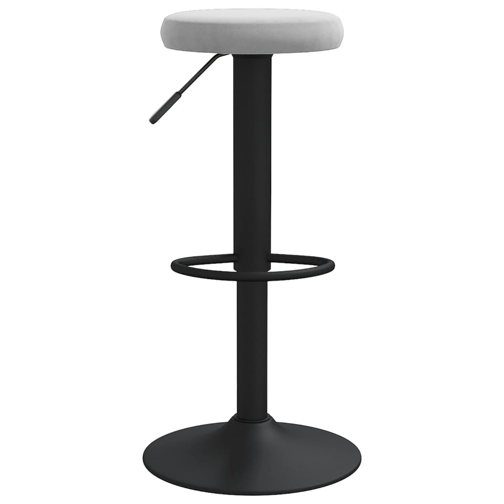 Tabourets de bar lot de 2 gris clair velours - XIOS
