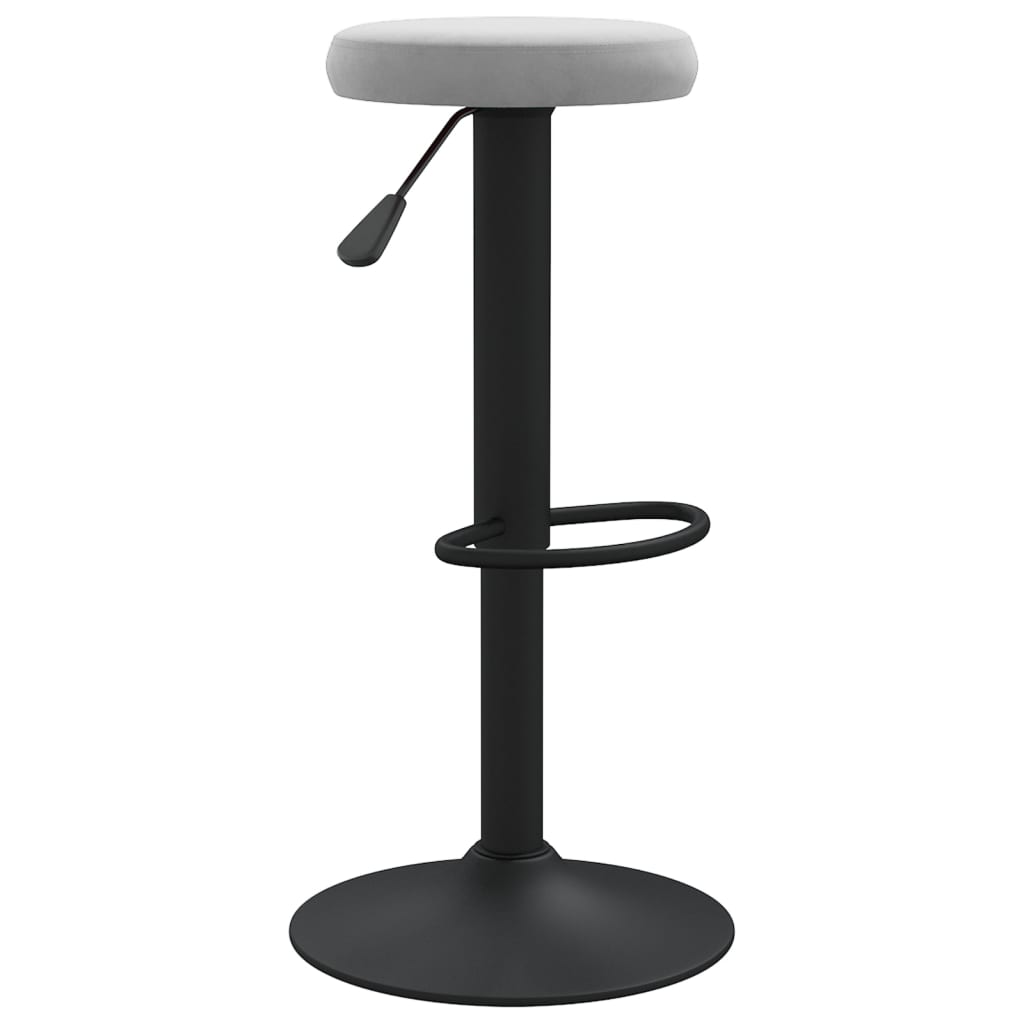 Tabourets de bar lot de 2 gris clair velours - XIOS