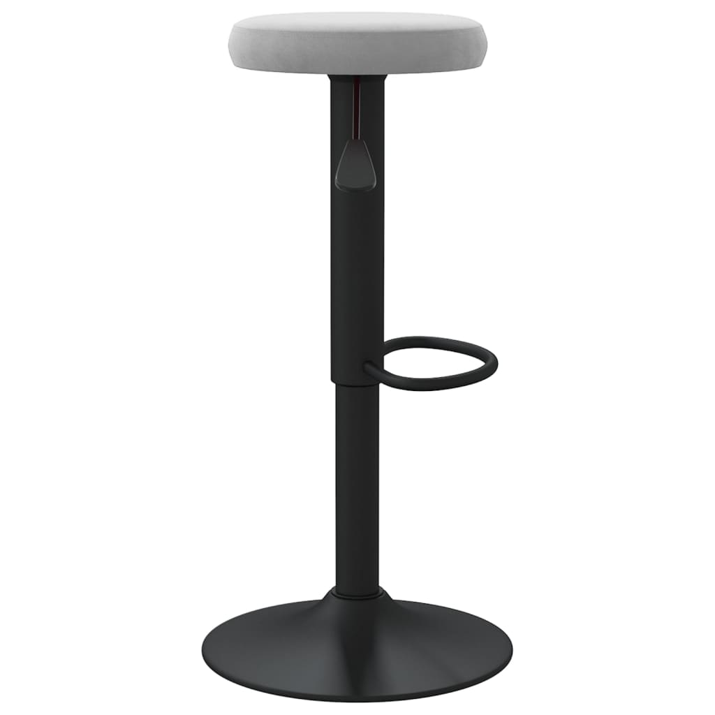 Tabourets de bar lot de 2 gris clair velours - XIOS