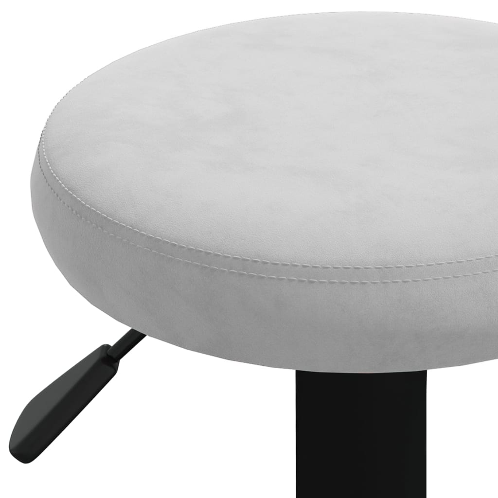 Tabourets de bar lot de 2 gris clair velours - XIOS