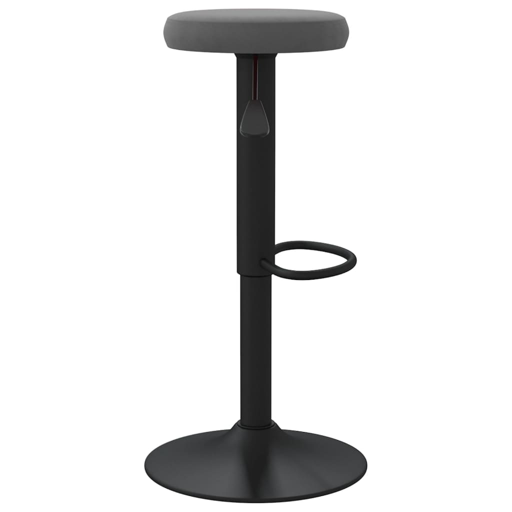 Tabourets de bar lot de 2 gris foncé velours - XIOS
