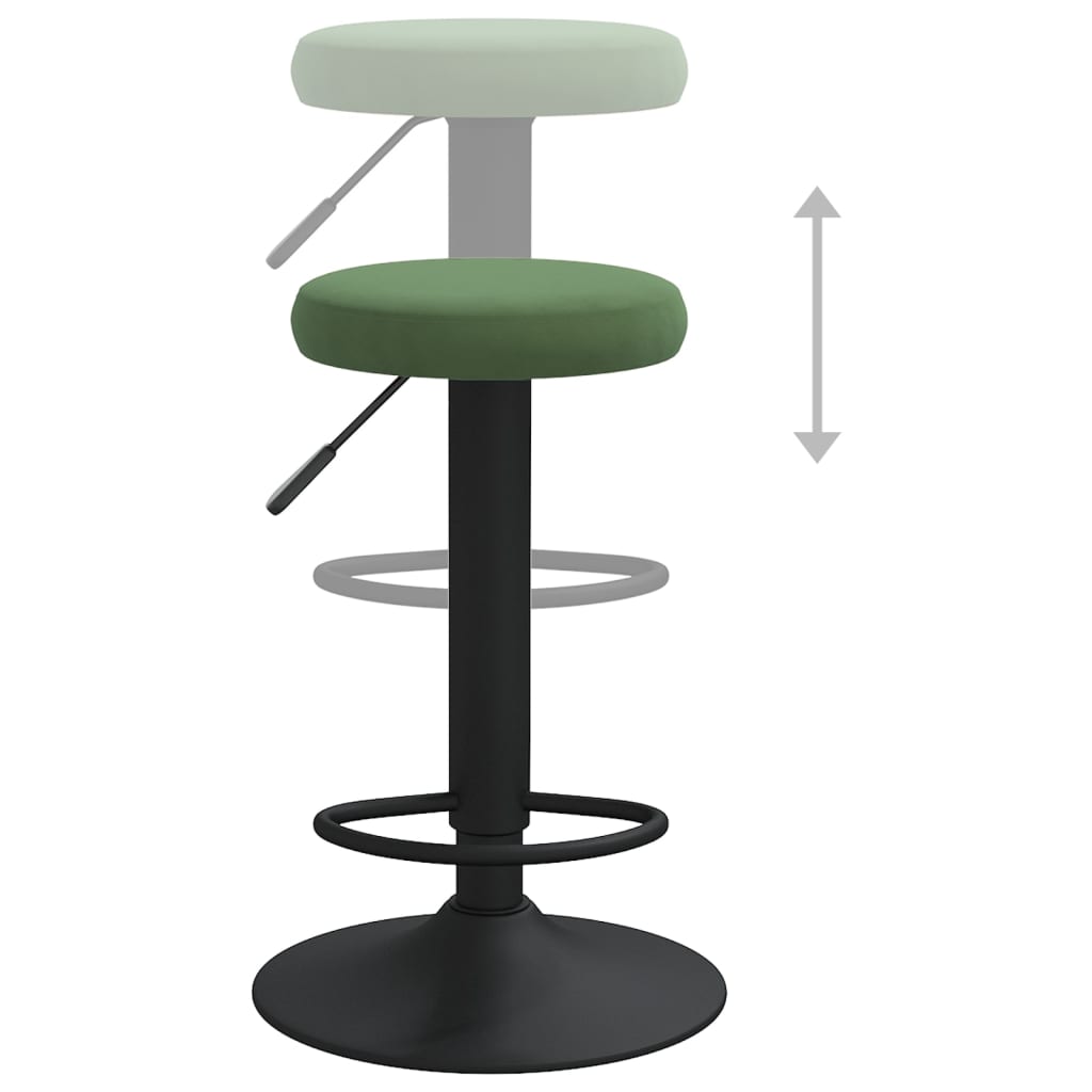 Tabourets de bar lot de 2 vert foncé velours - XIOS