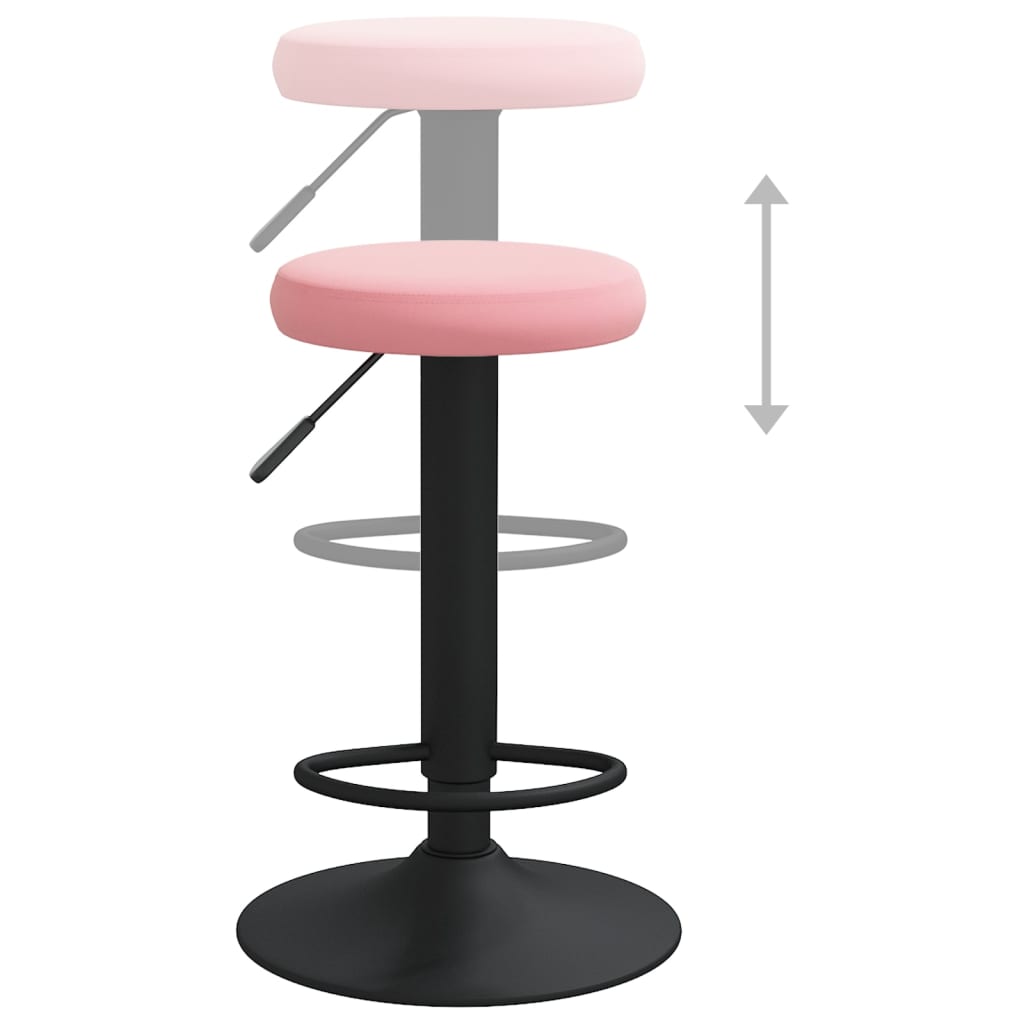 Tabourets de bar lot de 2 rose velours - XIOS