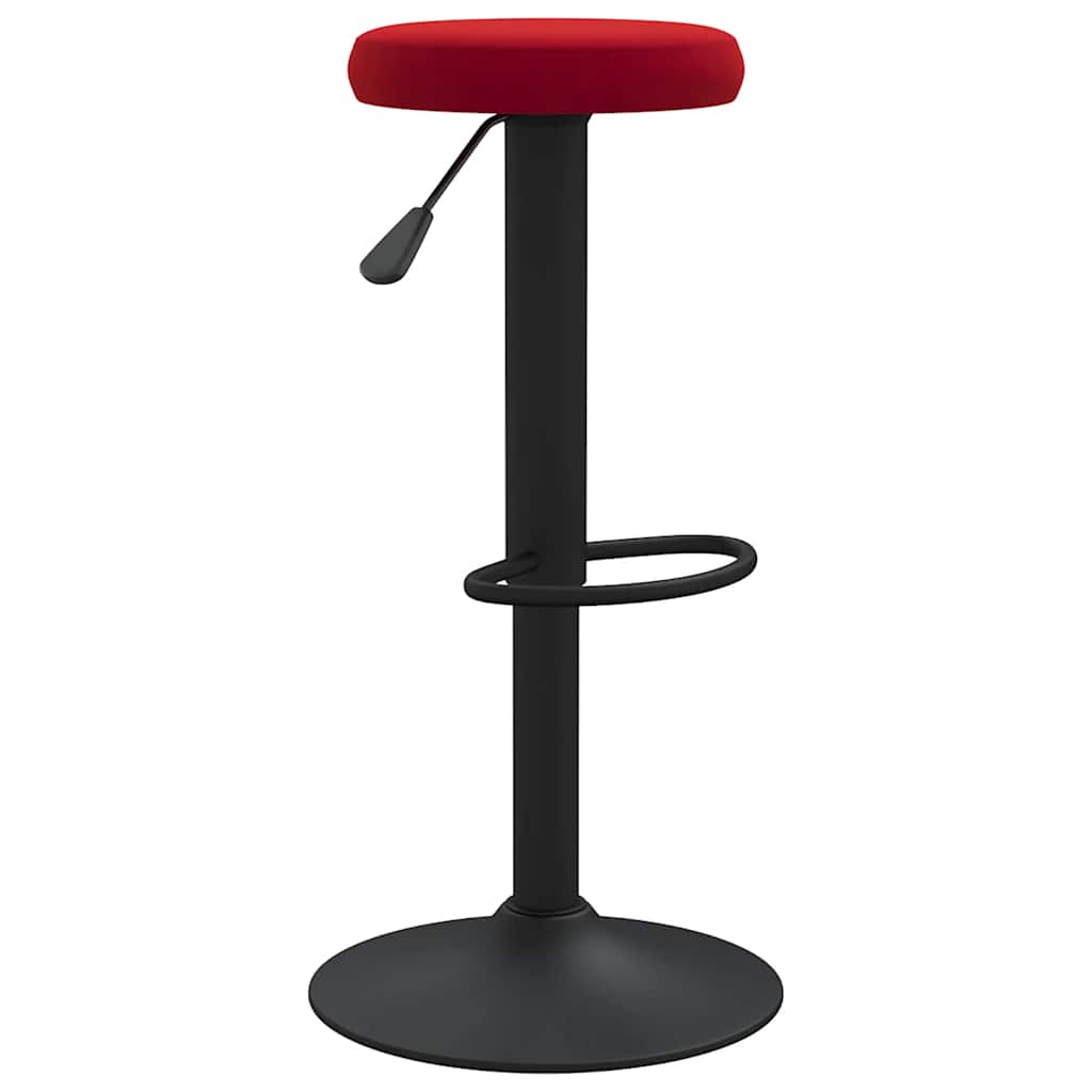 Tabourets de bar lot de 2 rouge bordeaux velours - XIOS