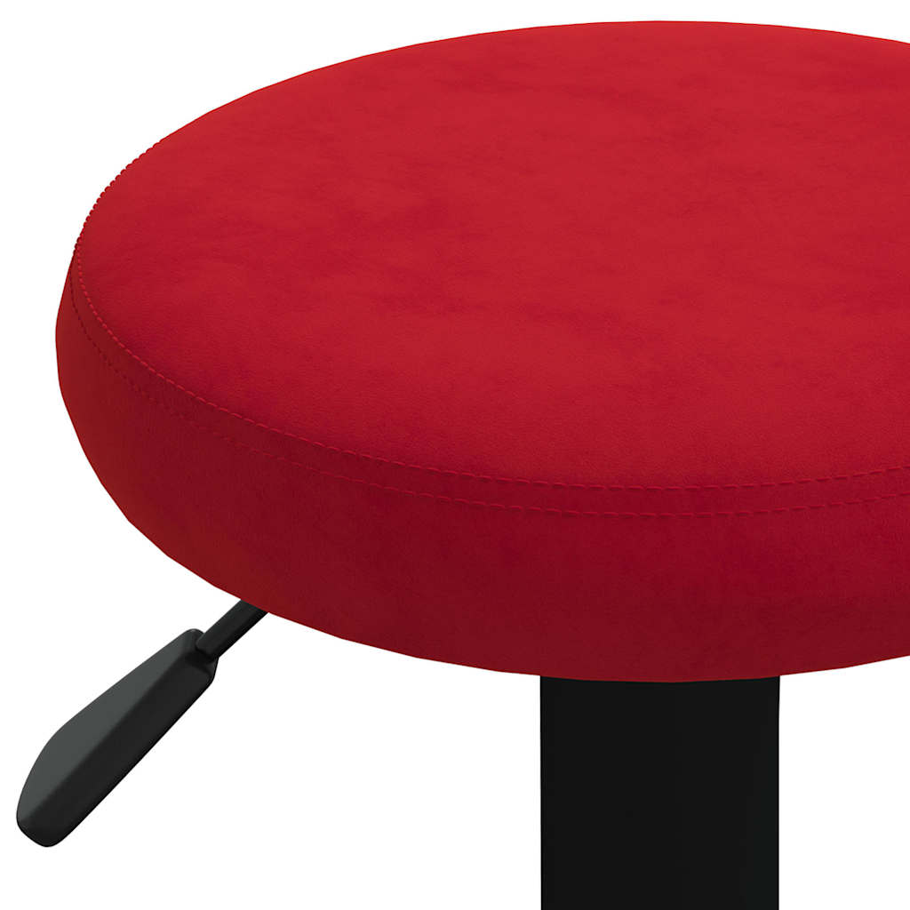 Tabourets de bar lot de 2 rouge bordeaux velours - XIOS