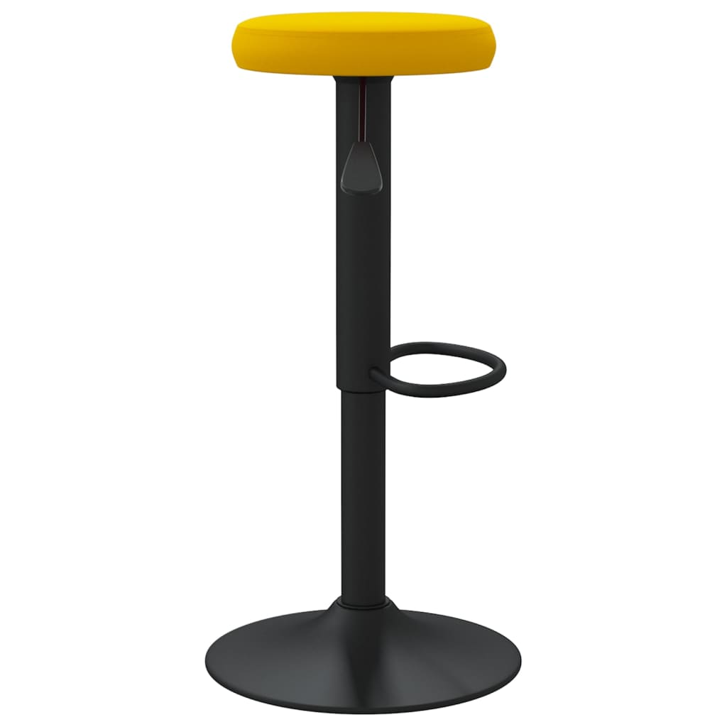 Tabourets de bar lot de 2 jaune moutarde velours - XIOS