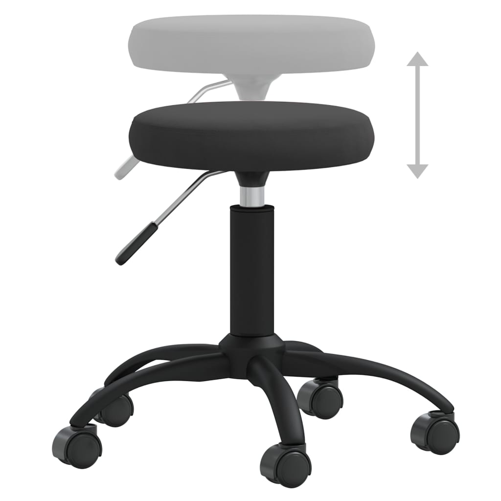 Chaise pivotante de bureau Noir Velours - XIOS