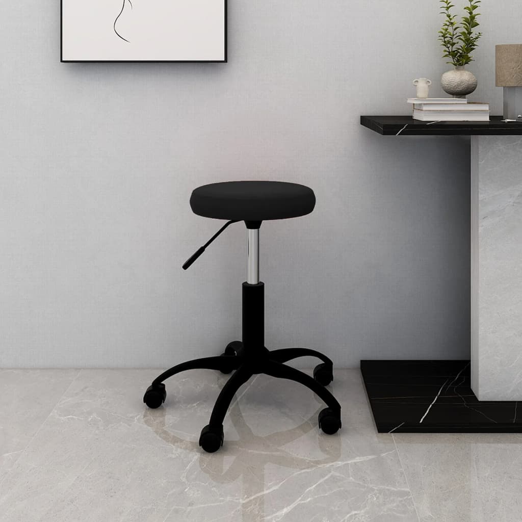 Chaise pivotante de bureau Noir Velours - XIOS