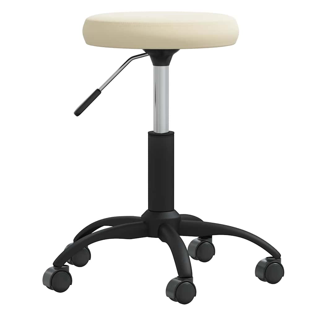 Chaise de bureau pivotante crème velours - XIOS