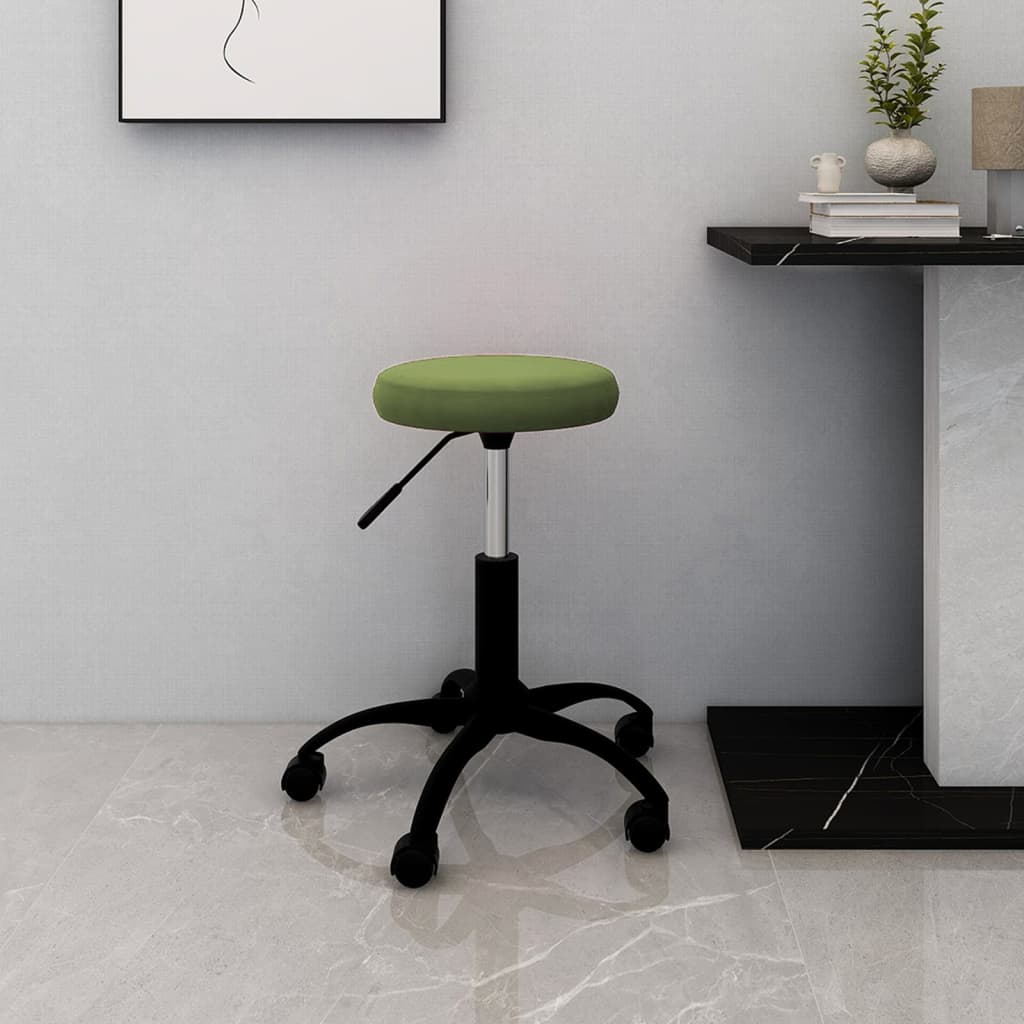Chaise pivotante de bureau Vert clair Velours - XIOS
