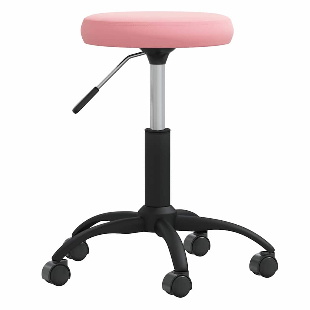 Chaise de bureau pivotante rose velours - XIOS