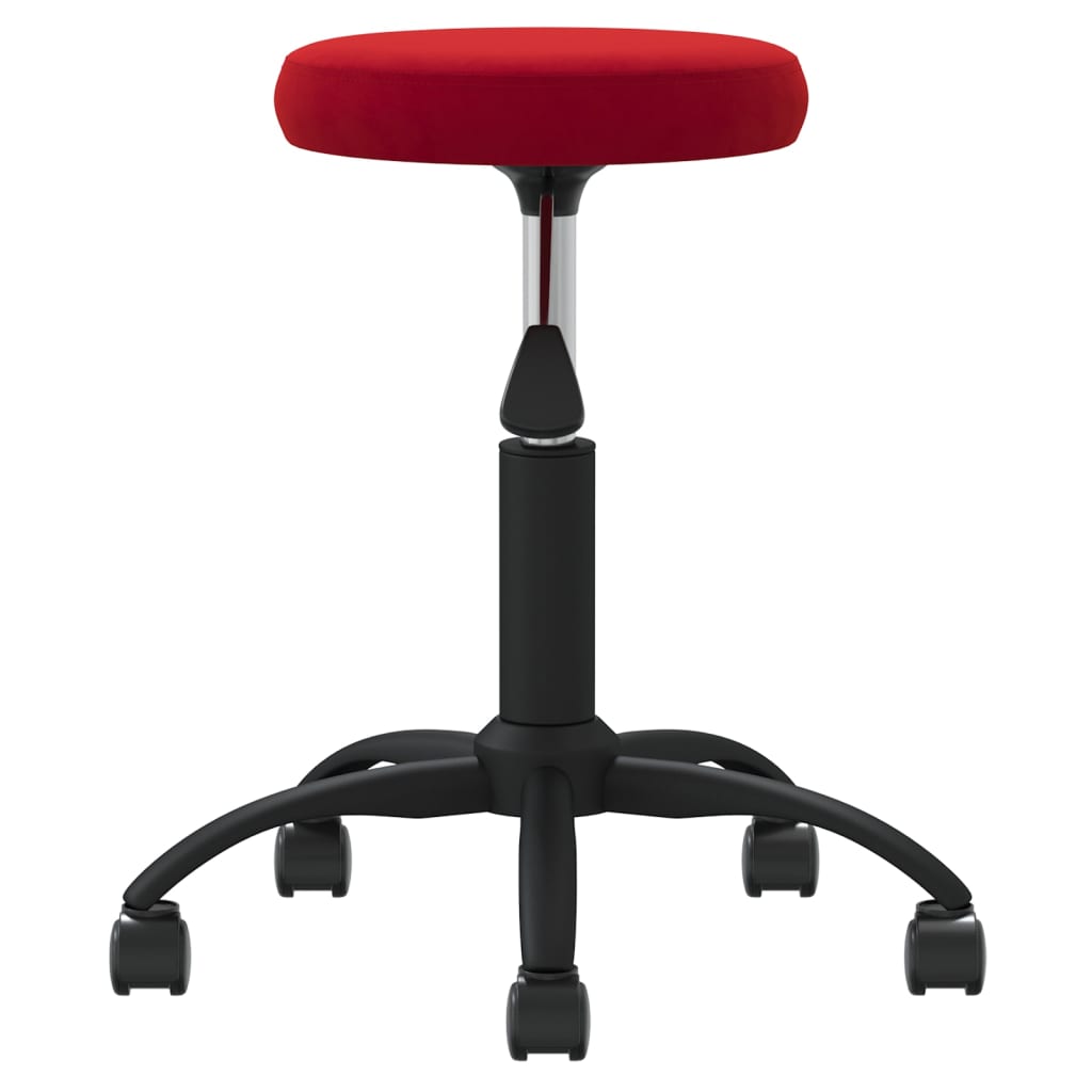 Chaise pivotante de bureau Rouge bordeaux Velours - XIOS
