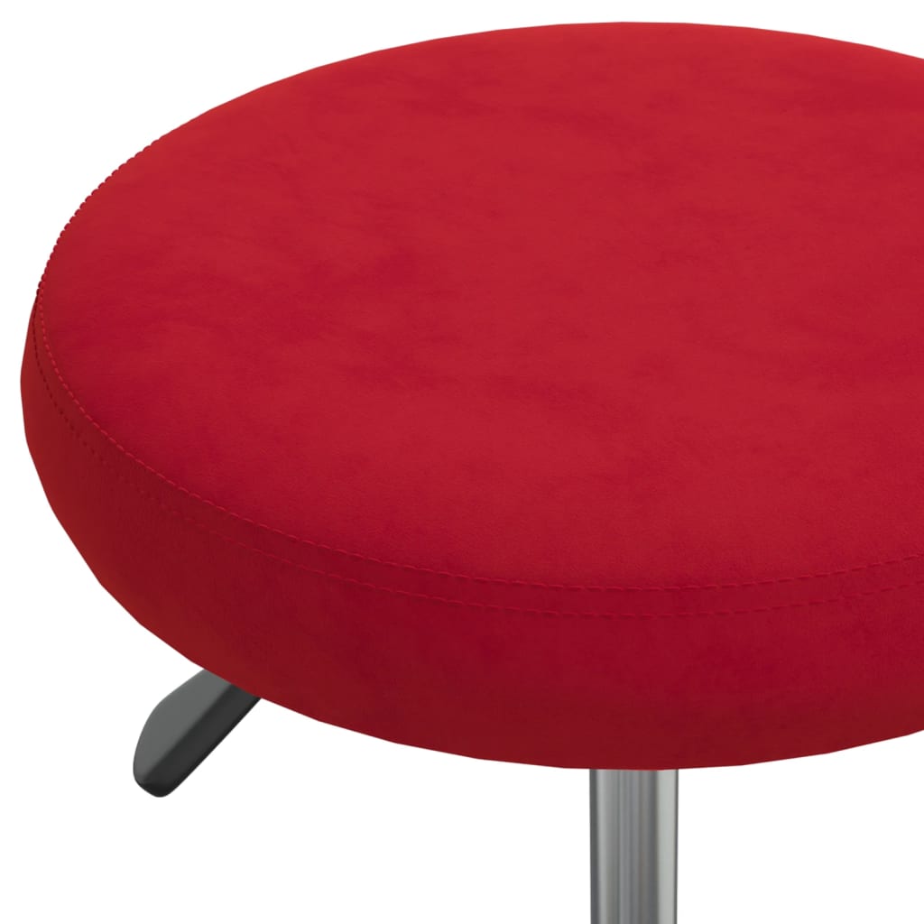 Chaise pivotante de bureau Rouge bordeaux Velours - XIOS