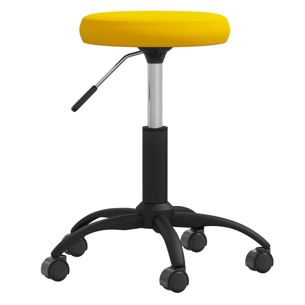 Chaise pivotante de bureau Jaune moutarde Velours - XIOS