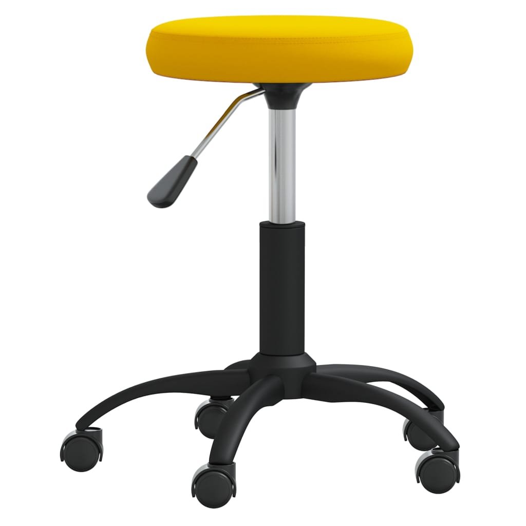 Chaise pivotante de bureau Jaune moutarde Velours - XIOS