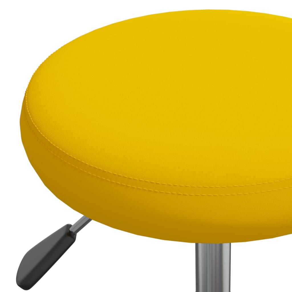 Chaise pivotante de bureau Jaune moutarde Velours - XIOS