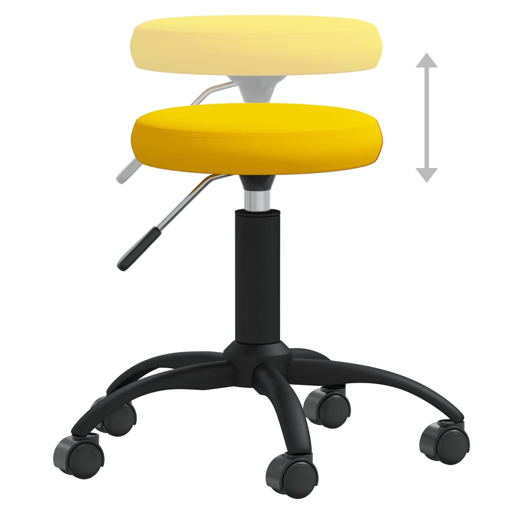 Chaise pivotante de bureau Jaune moutarde Velours - XIOS