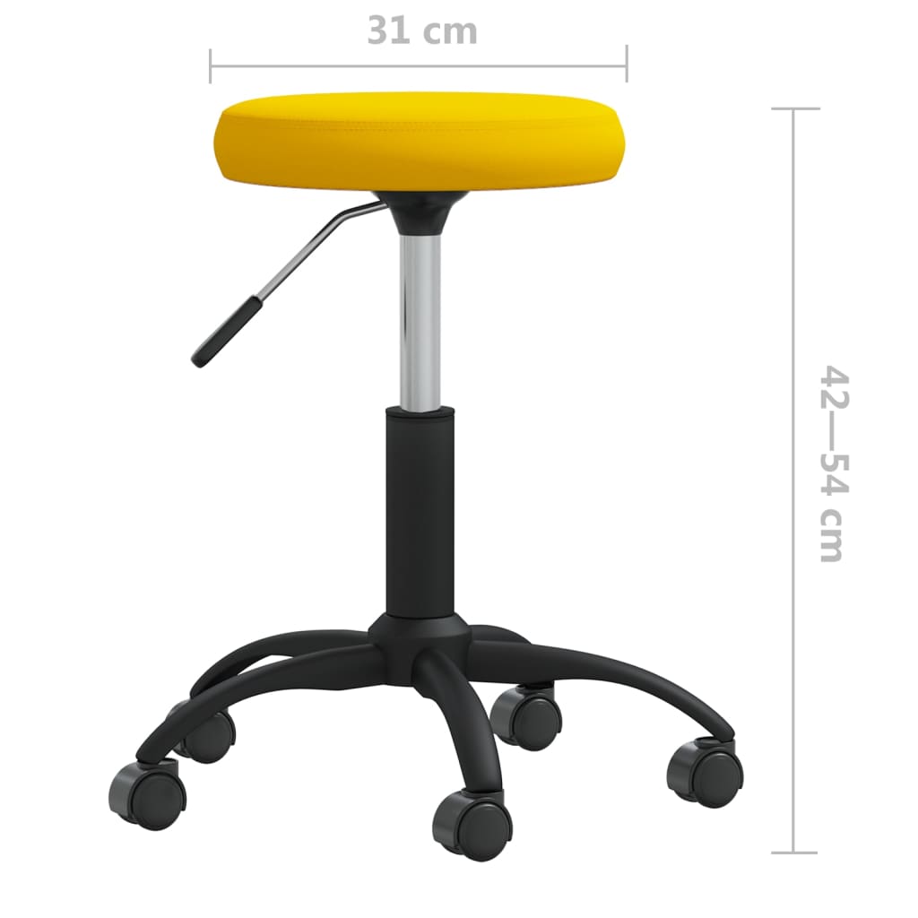 Chaise pivotante de bureau Jaune moutarde Velours - XIOS