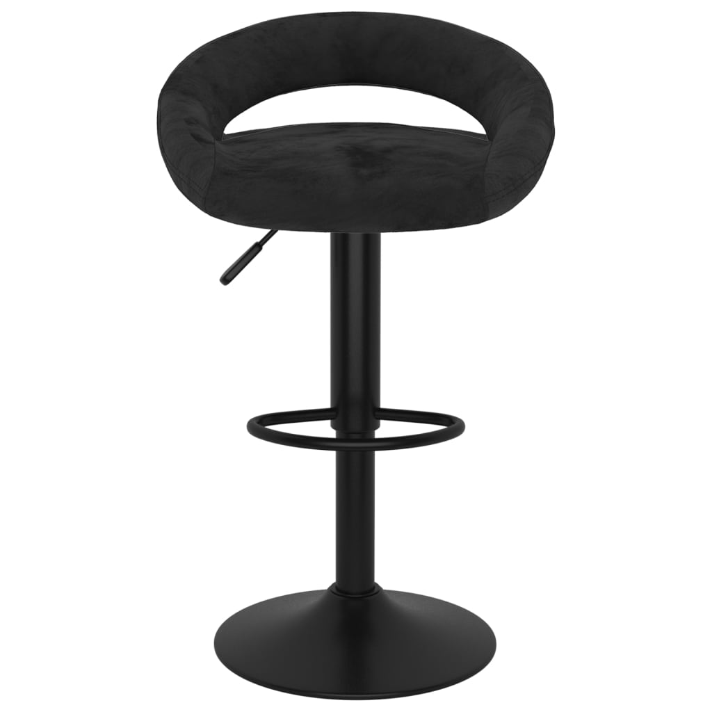 Tabourets de bar lot de 2 noir velours - XIOS