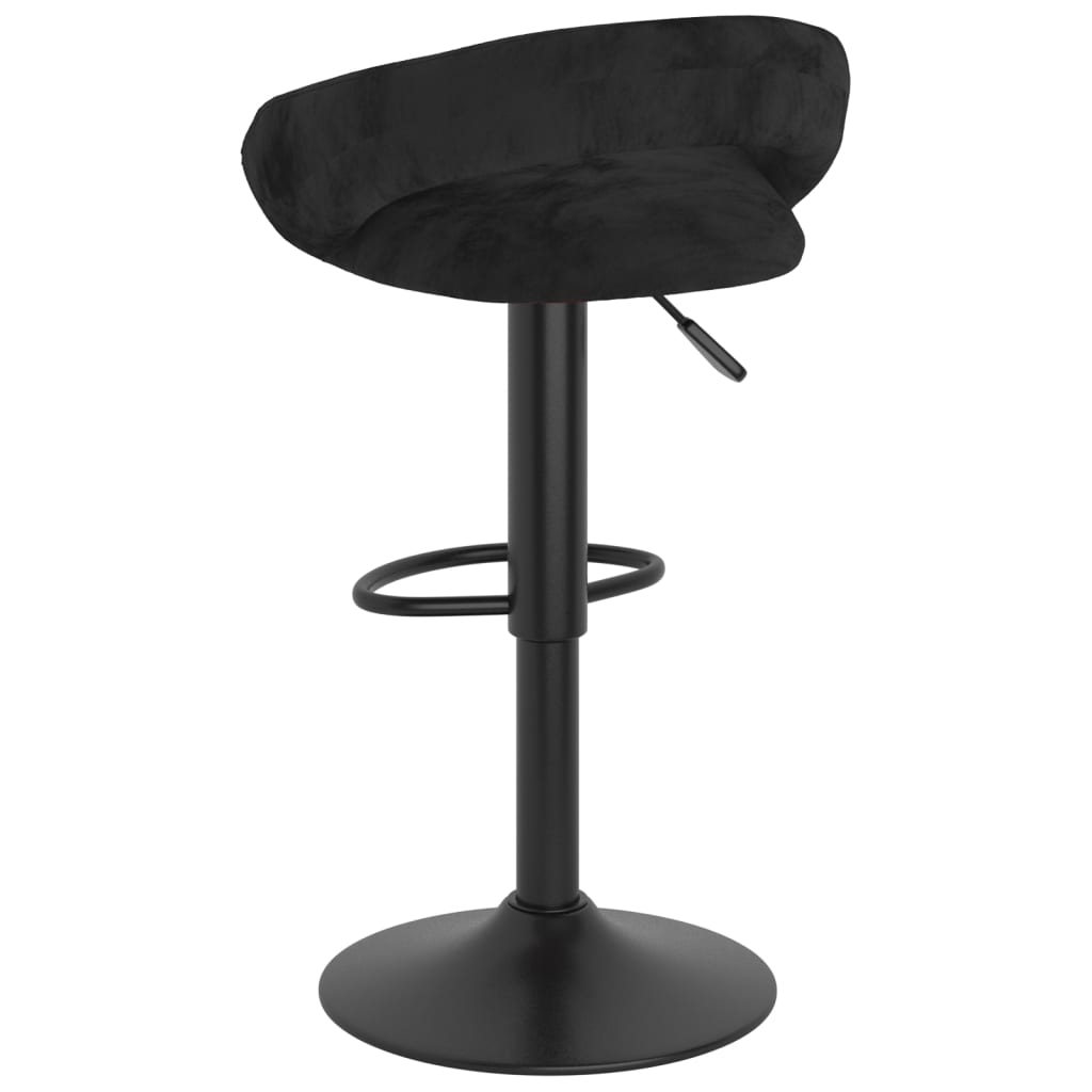 Tabourets de bar lot de 2 noir velours - XIOS