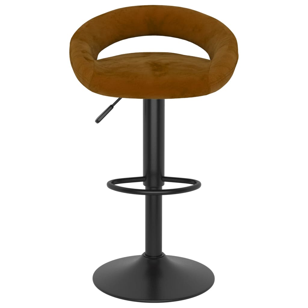 Tabourets de bar lot de 2 marron velours - XIOS