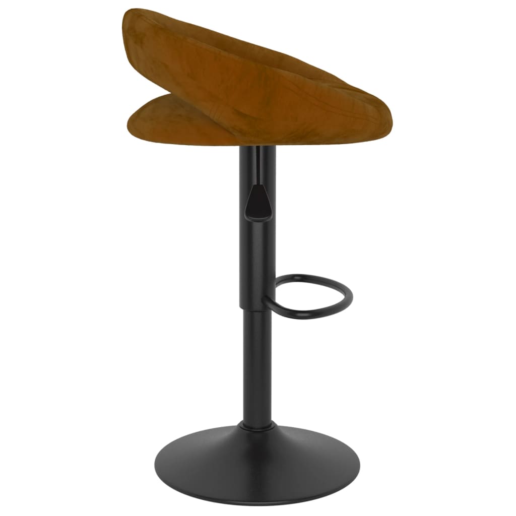 Tabourets de bar lot de 2 marron velours - XIOS