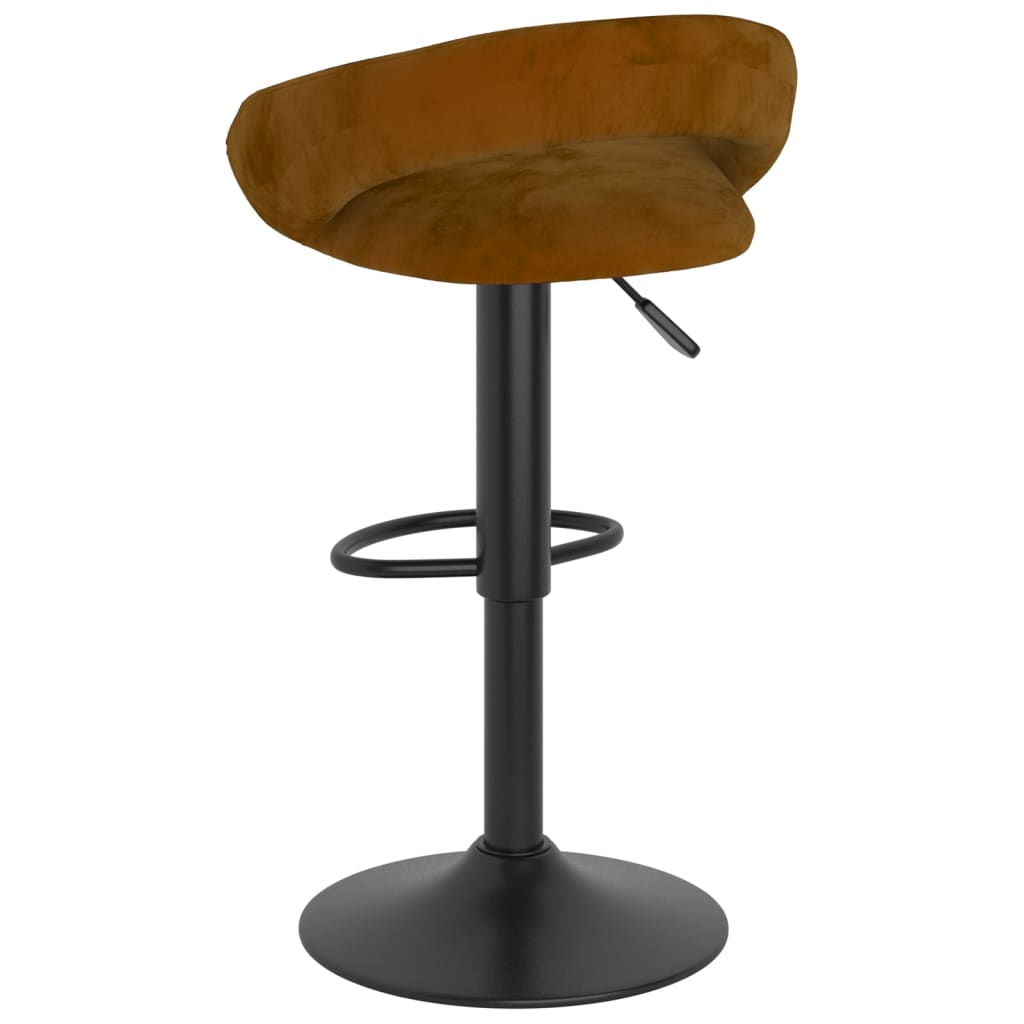 Tabourets de bar lot de 2 marron velours - XIOS