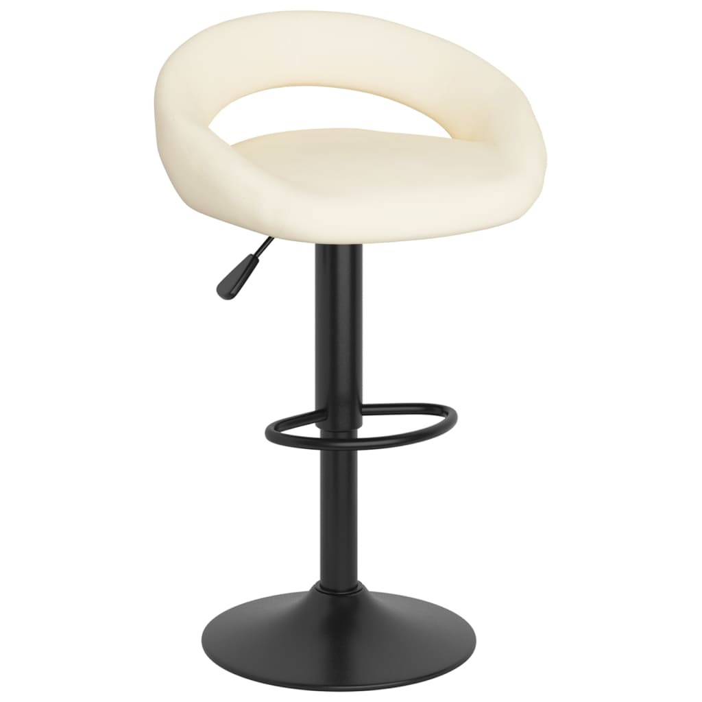 Tabourets de bar lot de 2 crème velours - XIOS